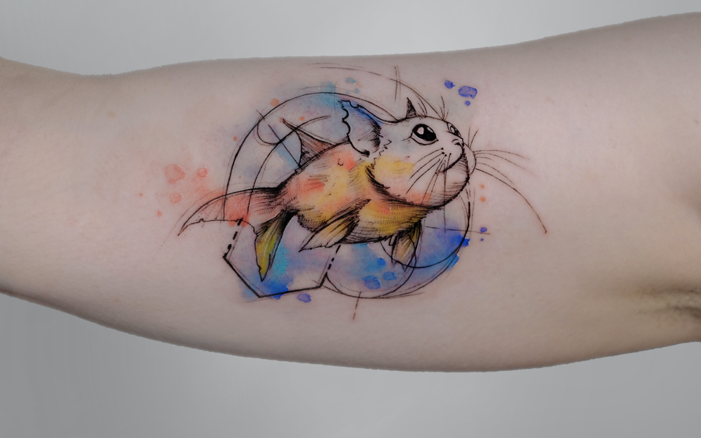 aquarel-tattoo-tatoeage-ideeën-ontwerp